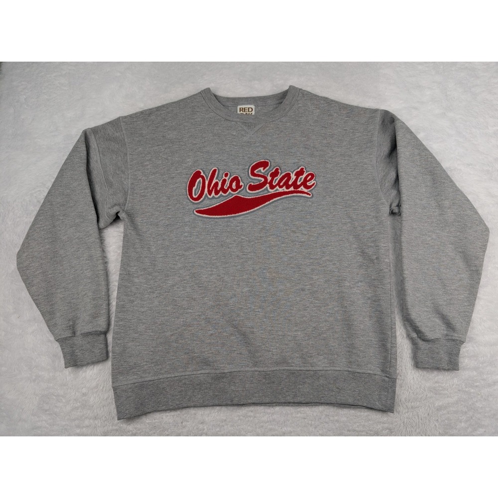 Vintage Red Oak Ohio State Buckeyes Sweatshirt Size M Crewneck Long Sleeve NCAA